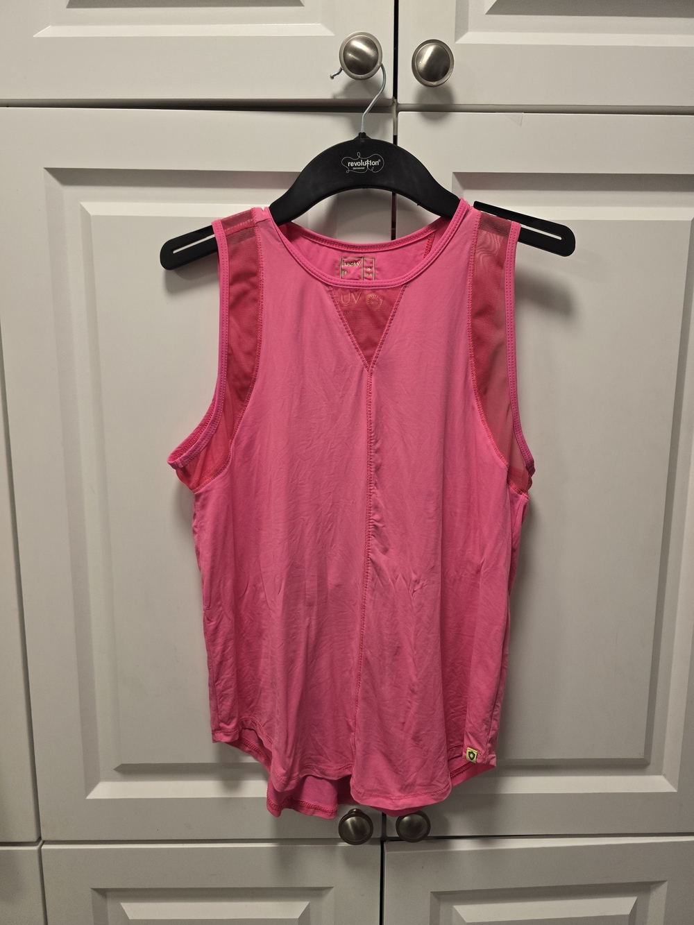 Lucky in Love Women's L-UV Chill Out Tank - Taffy Pink Size Small Tennis Golf